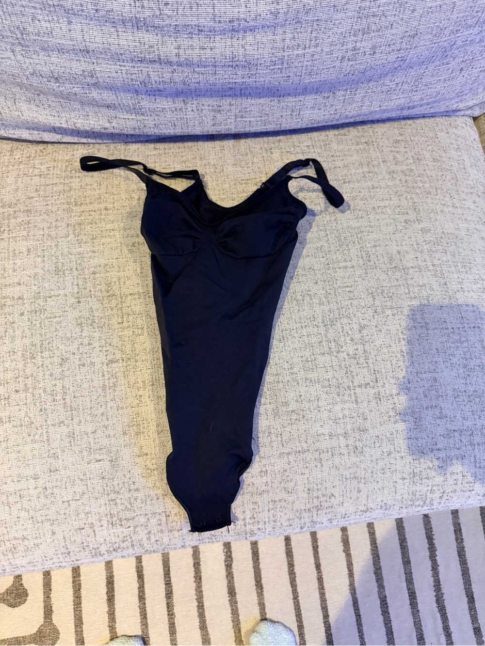 SKIMS Black Seamless Bodysuit